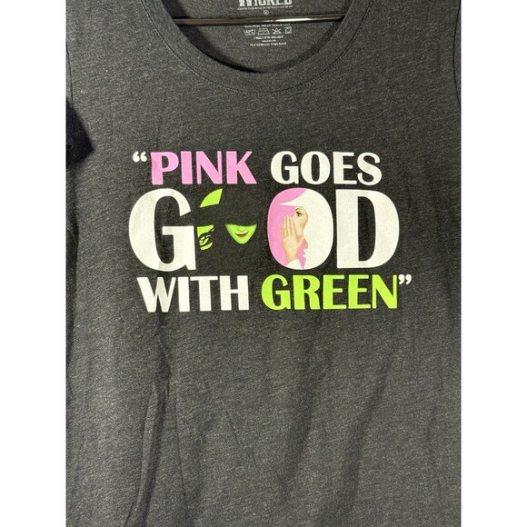 Wicked Broadway Musical Womens T-Shirt Graphic Tee Theater Size XL - Picture 2 of 5